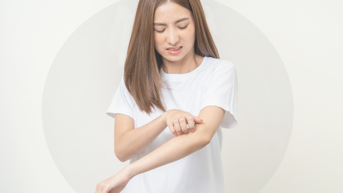 itchy and irritated skin of a young girl