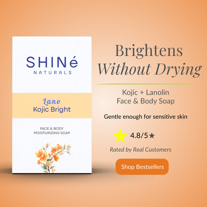 Kojic acid lanolin soap texture showing moisturizing brightening formula Philippines